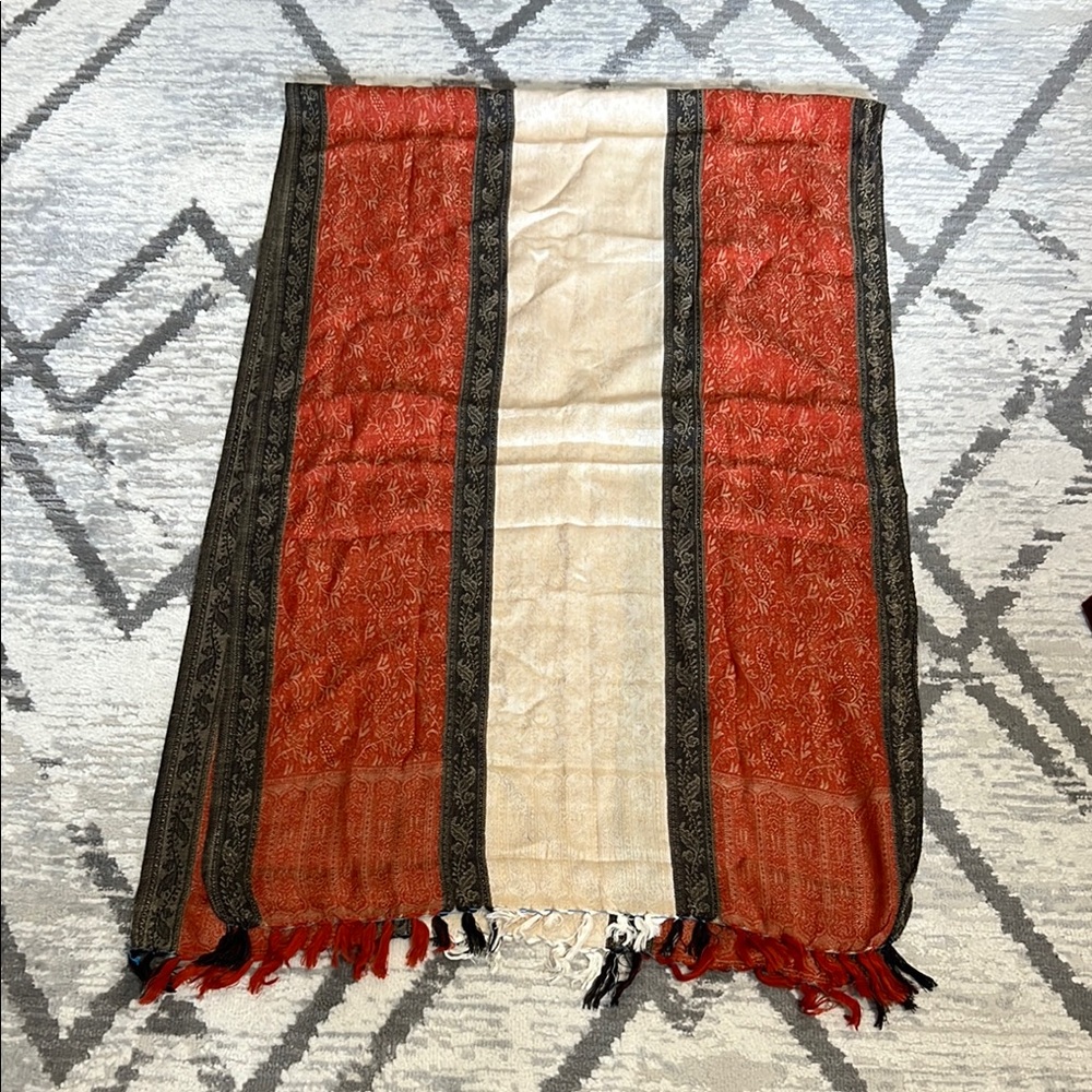 Red and Cream Scarf